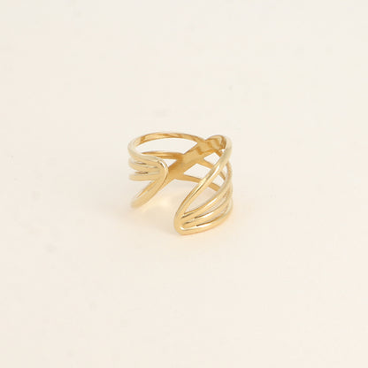 Bague large - anneaux entrelacés