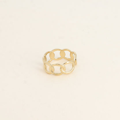 Bague - anneau effet maille ajourée