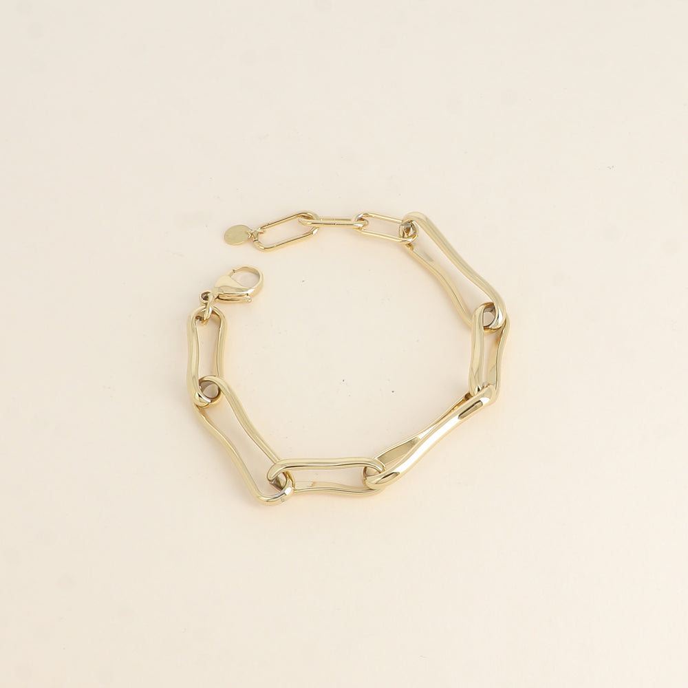 Bracelet Isla - maille aux longs anneaux 22 cm