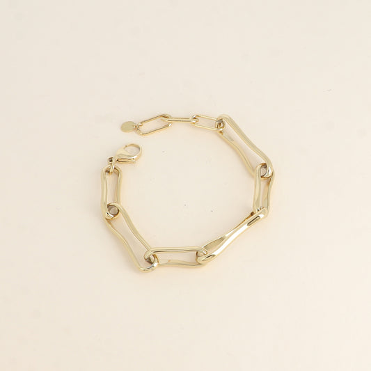 Bracelet Isla - maille aux longs anneaux 22 cm