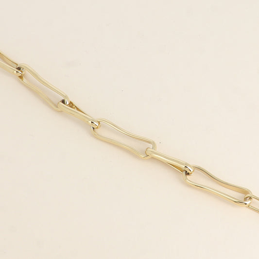 Bracelet Isla - maille aux longs anneaux 22 cm