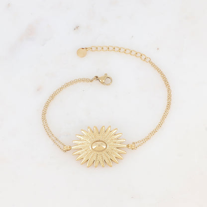Bracelet 2 rangs avec feuillage