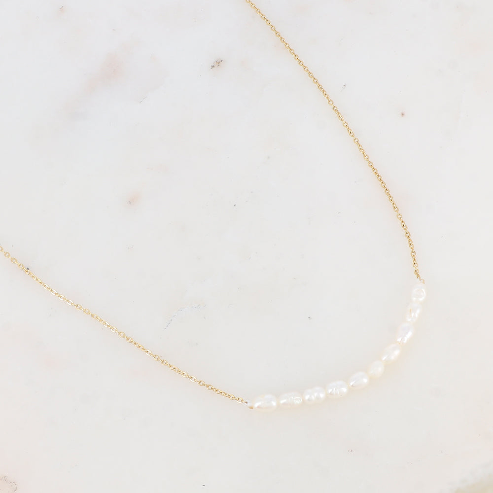 Collier avec perles d'eau douce (39+7CM)