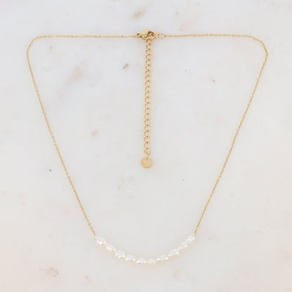 Collier avec perles d'eau douce (39+7CM)