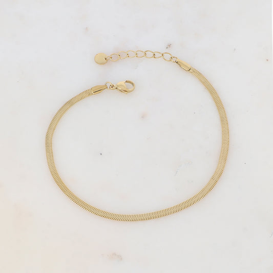 Chaîne de cheville avec maille miroir (22.5+3CM)