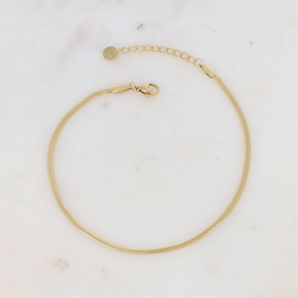 Chaîne de cheville avec maille miroir (22+3CM)
