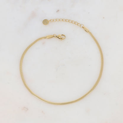 Chaîne de cheville avec maille miroir (22+3CM)