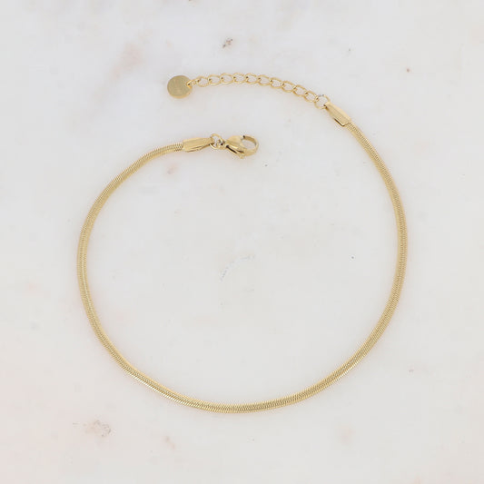 Chaîne de cheville avec maille miroir (22+3CM)