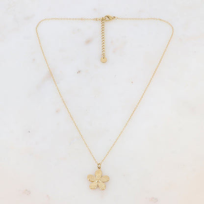 Collier avec pendentif fleur (40+5CM)