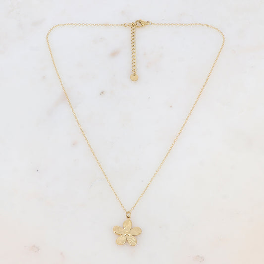 Collier avec pendentif fleur (40+5CM)