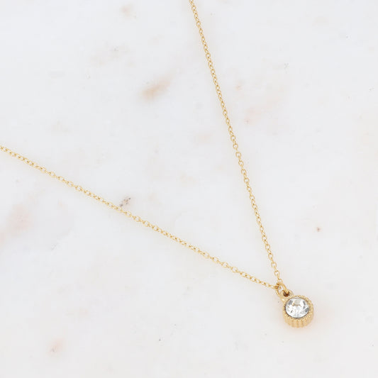 Collier avec pendentif strassé (40+5CM)