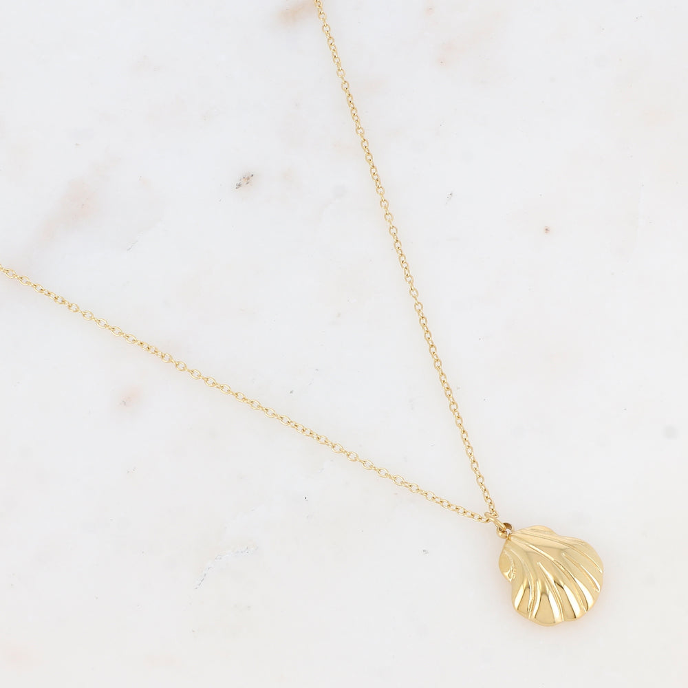 Collier avec pendentif forme coquillage (40+5CM)