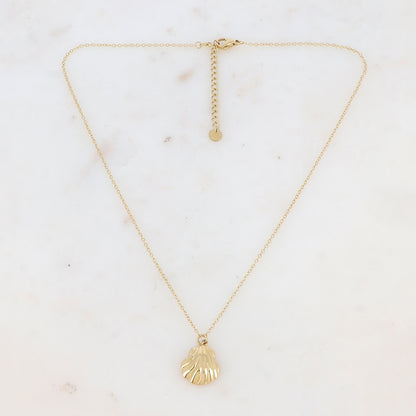 Collier avec pendentif forme coquillage (40+5CM)