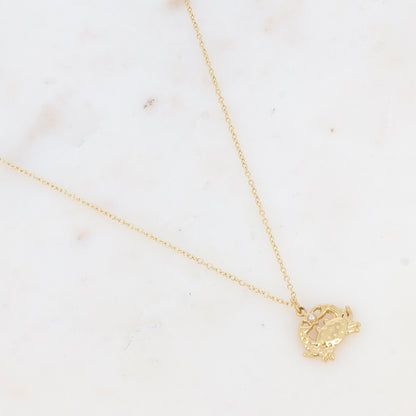 Collier avec pendentif forme crabe (40+5CM)