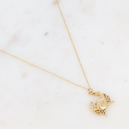 Collier avec pendentif forme crabe (40+5CM)