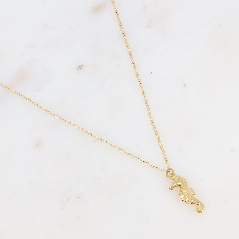 Collier avec pendentif forme hippocampe (40+5CM)