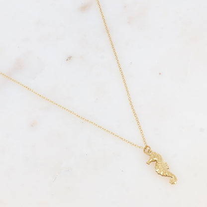 Collier avec pendentif forme hippocampe (40+5CM)