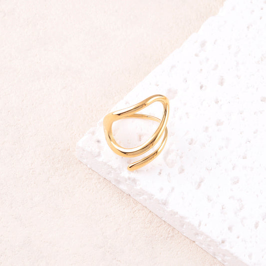 Bague graphique lisse