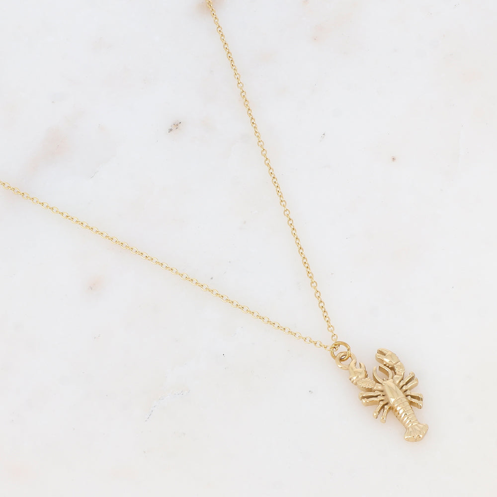 Collier avec pendentif forme homard (40+5CM)