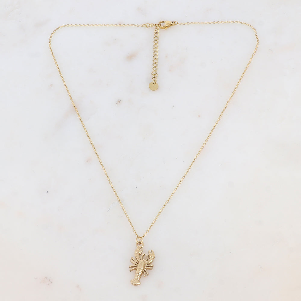 Collier avec pendentif forme homard (40+5CM)