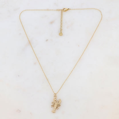 Collier avec pendentif forme homard (40+5CM)