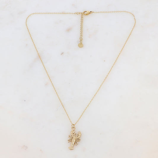 Collier avec pendentif forme homard (40+5CM)