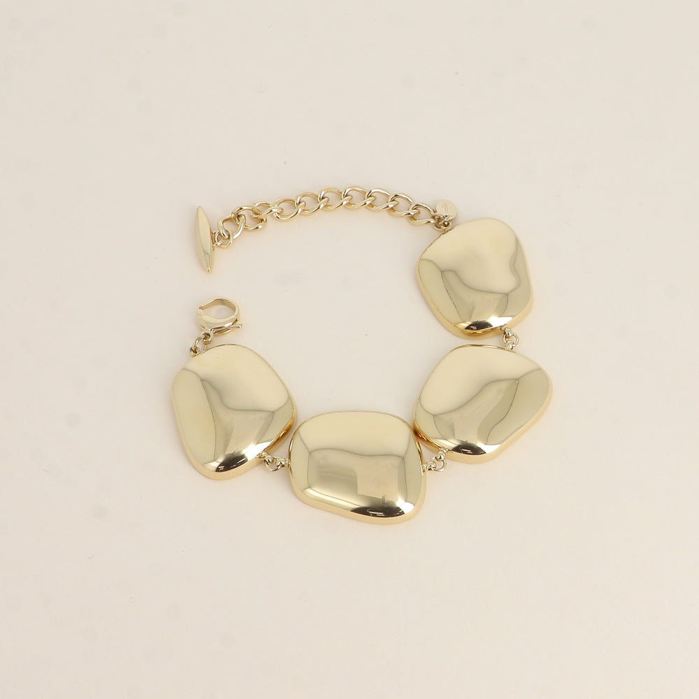 Bracelet Flavie - maillons plat 15+3 cm
