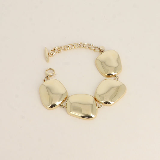 Bracelet Flavie - maillons plat 15+3 cm