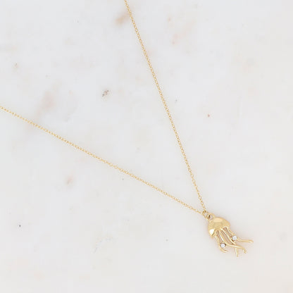 Collier avec pendentif méduse orné de strass (40+5CM)