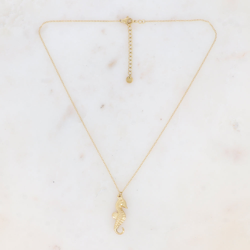 Collier avec pendentif hippocampe (40+5CM)