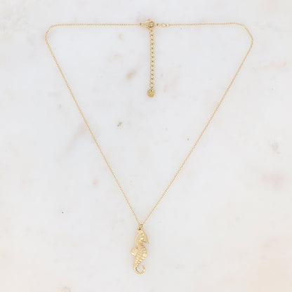 Collier avec pendentif hippocampe (40+5CM)