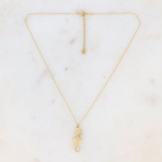 Collier avec pendentif hippocampe (40+5CM)
