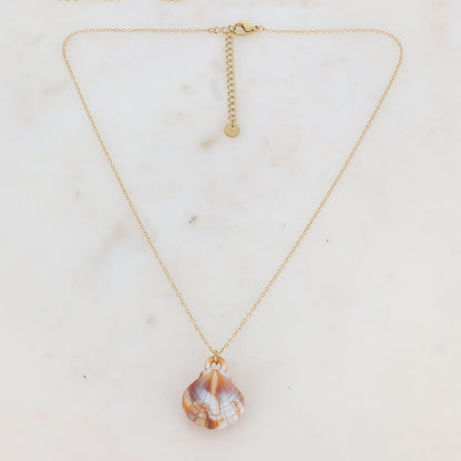 Collier avec pendentif en résine forme coquillage (40+5CM)