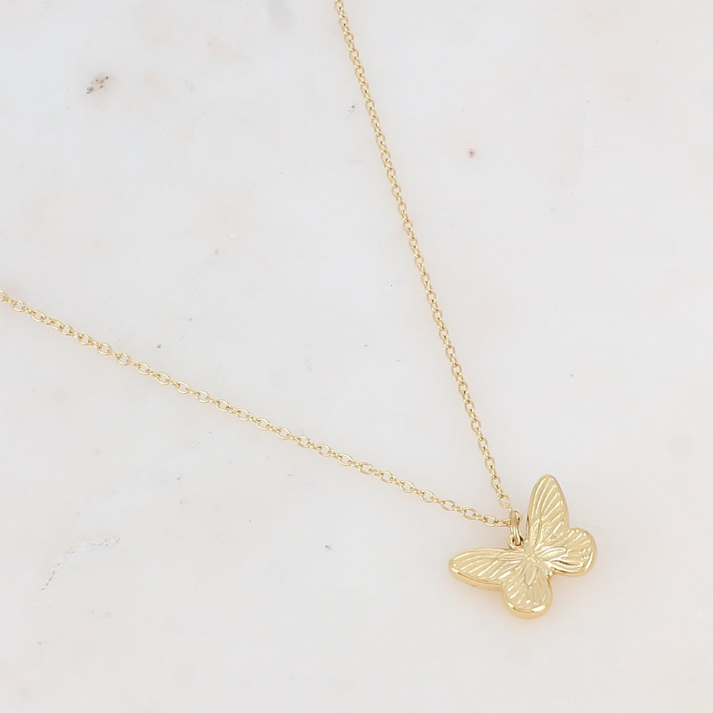 Collier avec pendentif forme papillon (40+5CM)