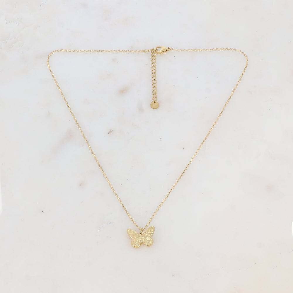 Collier avec pendentif forme papillon (40+5CM)