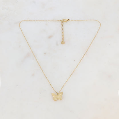 Collier avec pendentif forme papillon (40+5CM)