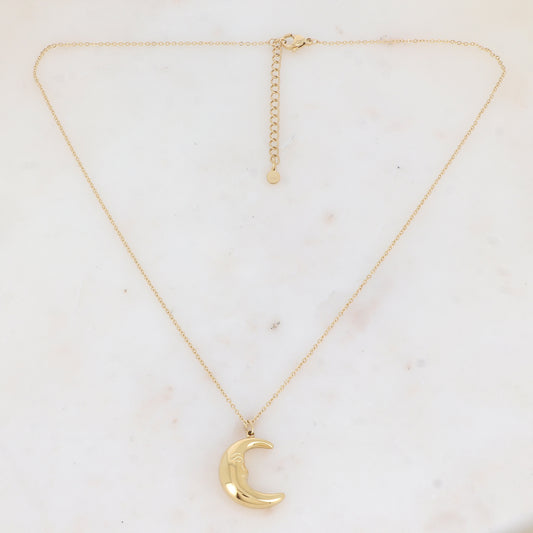 Sautoir avec pendentif lune 60+5 cm