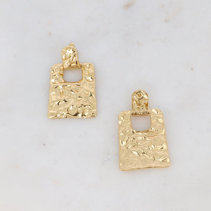 Boucles pendantes - 2 pièces martelées 26x44 mm