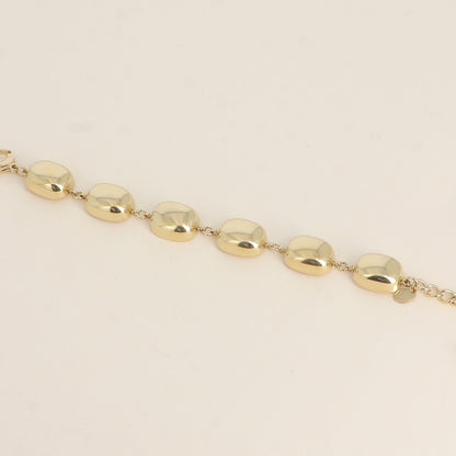 Bracelet - maillons rectangulaires incurvés et martelés 14,5+3 cm