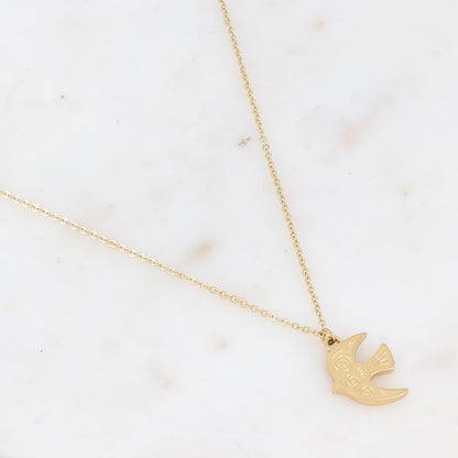 Collier avec pendentif oiseau (45+5CM)