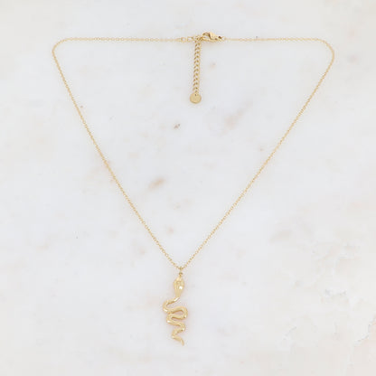 Collier avec pendentif serpent (40+5CM)