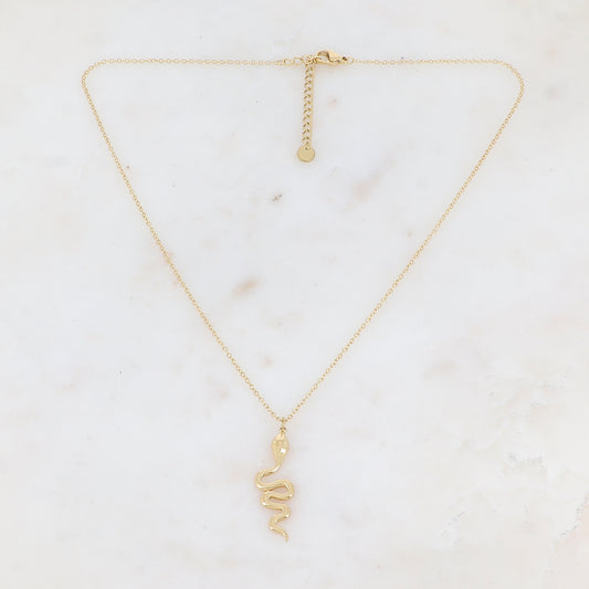 Collier avec pendentif serpent (40+5CM)