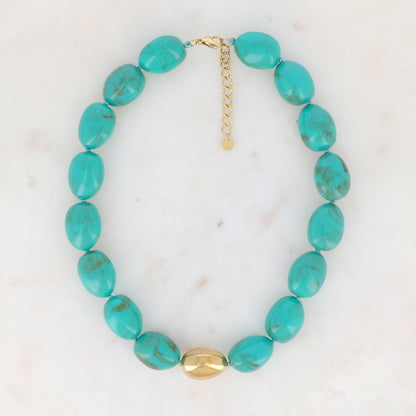 Collier avec perles en résine 42+5 cm