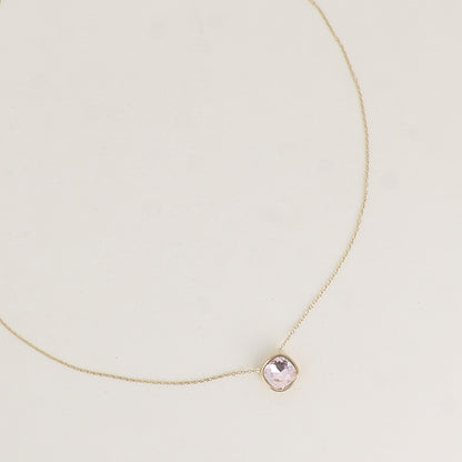 Collier orné de cristal de Swarovski® 8 mm - Longueur de chaîne : 39+5 cm - Diamètre du cristal : 8 mm - Light rose