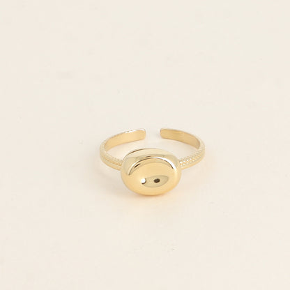 Bague - petite pastille bombée et incurvée