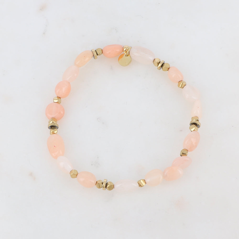 Bracelet élastique avec pierres naturelles