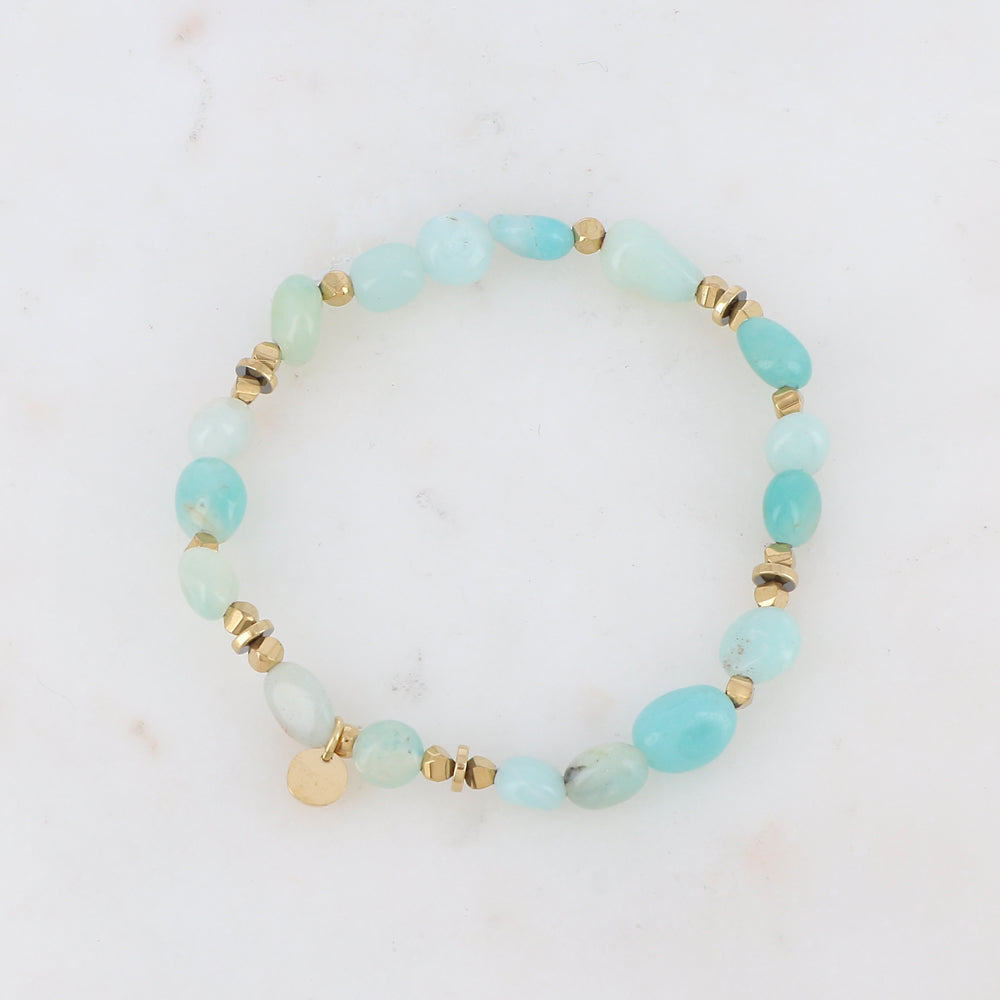 Bracelet élastique avec pierres naturelles
