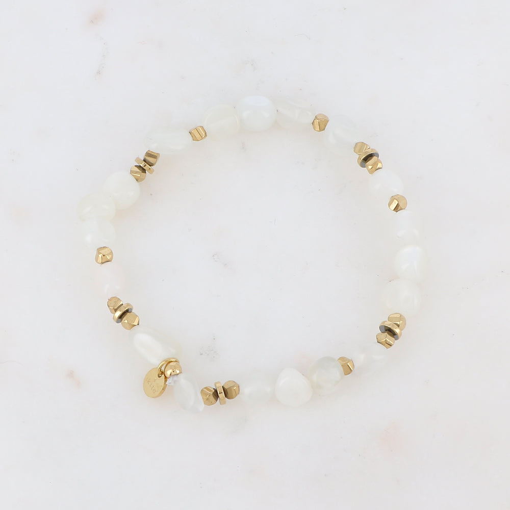 Bracelet élastique avec pierres naturelles
