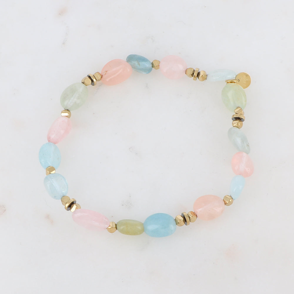 Bracelet élastique avec pierres naturelles