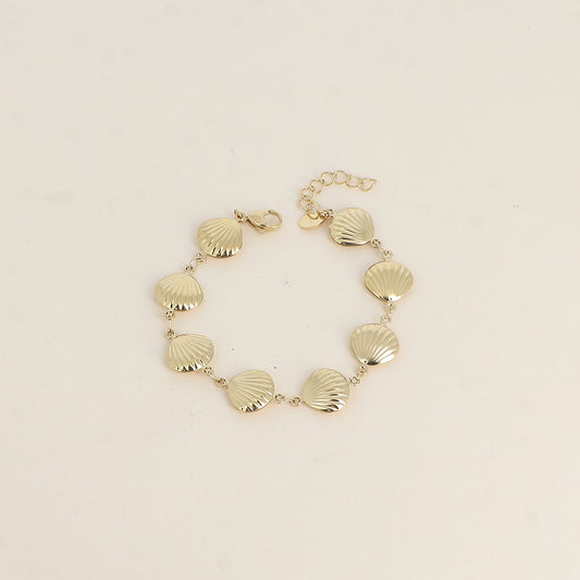 Bracelet - maille coquillages (16,5+3 cm)